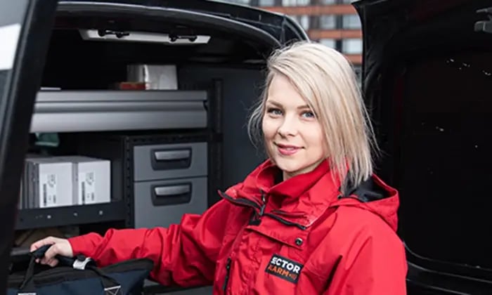 Sector Alarmin asentaja Johanna Forsman