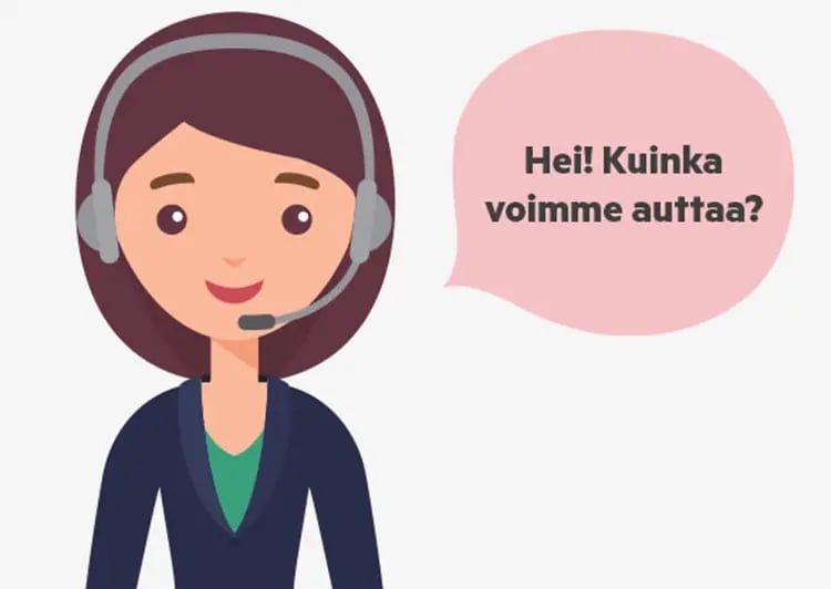 Asiakaspalvelumme auttaa