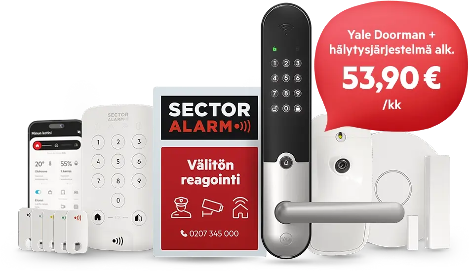 Yale Doorman yhdistettynä hälytysjärjestelmään
