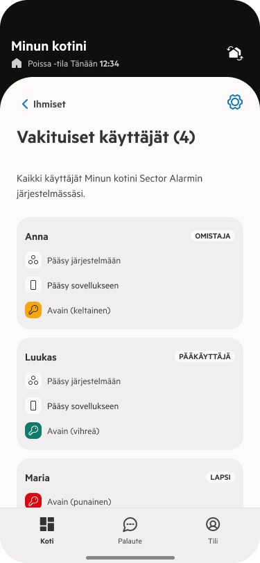 Käyttäjien hallinta