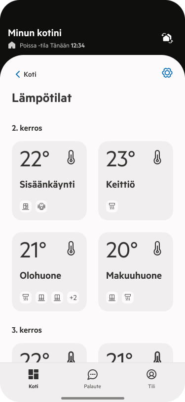 Tarkista lämpötilat