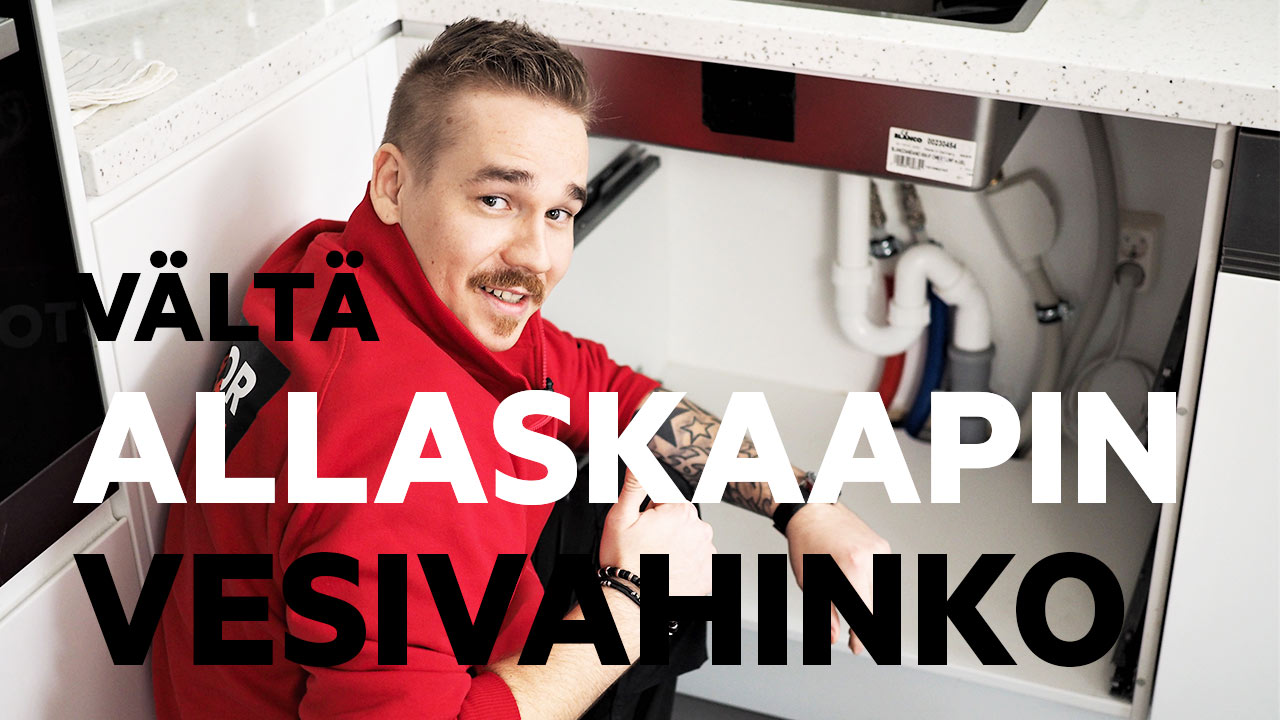 vältä allaskaapin vesivahinko