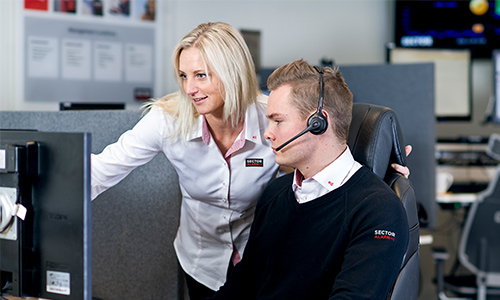 Sector Alarm hälytyskeskuspäivystäjä