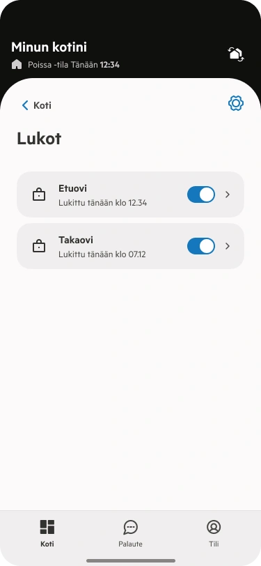 Avaa ovet -sovellusnäkymä