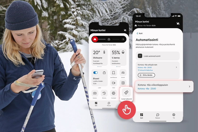 Tutustu Sector Alarmin sovelluksen arkea helpottaviin ominaisuuksiin
